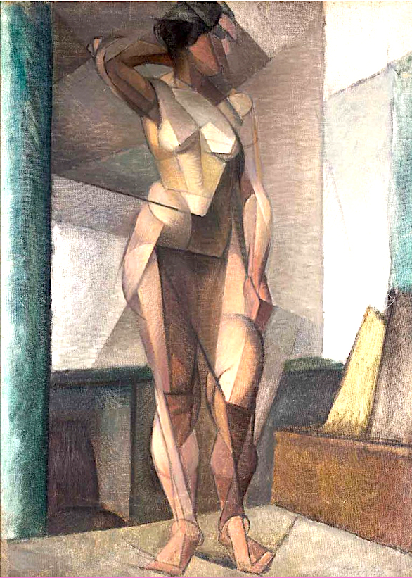 Tableau de Gustav Miklos, Femme devant miroir